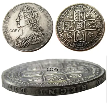 UF(84)velika BRITANIJA 1732 Georg II jedna crown Посеребренная kopiju novčić 