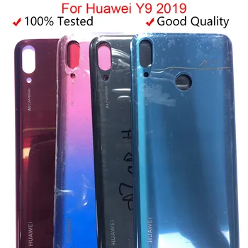 Originalni Stražnji Poklopac za Huawei Y9 2019 Stražnji poklopac pretinca za baterije Telo stražnja Vrata Torbica Zamijenite Poklopac pretinca za baterije Y9 2019 JKM LX1 LX2 LX3
