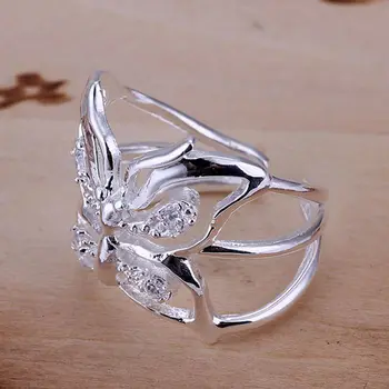 Divan ljetni stil sterling srebro nakit-nakit prstenje 925 sterling-silver nakit umjetni prsten-leptir za žene 