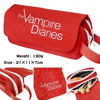 Anime vampire Diaries kutija za olovke Crna Crtani Šminka Косметичка Studentski Celina Višenamjenski flip-torbe