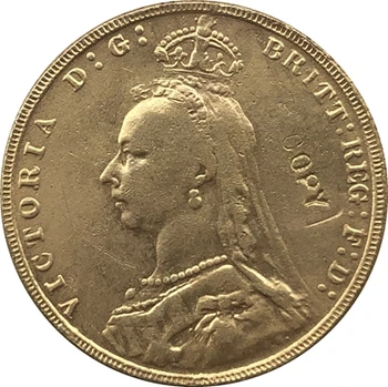 24 - каратная позолоченная kopija britanskih kovanica 1891 godine 