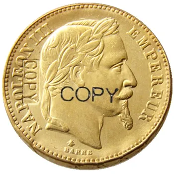 Francuska 20 Franaka 1865B Позолоченная kopiju novčić 