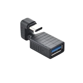 Ultra-Najbolji 90 Stupnjeva Pravokutni Tip C Muški na USB 3.0 Ženski OTG Konverter USB-C OTG Adapter Za Prijenosno Povezivanje pametnog telefona 