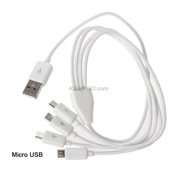 1pc Prijenosni USB 2.0 Tip A je Od čovjeka Do 4 Mikro USB Muški Razdjelnik Y Kabel za Punjenje u automobilu za Mobilni Telefon Samsung Xiaomi Tablet Power Bank 