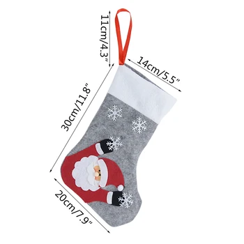 1pc 30 cm Svijetleći LED Božićne Čarape Božićno Drvce Privjesak Santa Poklon Pakiranje Čarape Za Djecu Božićni Dekor Novu Godinu Навидад 2022