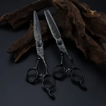Stručni 6-inčni upscale crnci tajnih škare za šišanje kose frizerski alat za šišanje истончающие škare frizerske škare
