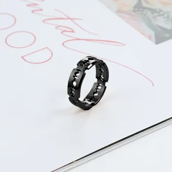 YWSHK 2021 Šarm Pretjerano oštrica od nehrđajućeg čelika Muški prsten za britve u stilu rock-punk od nehrđajućeg čelika Večernje ženski modni nakit poklon 
