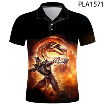 Novo ljeto Mortal Kombat Polo Homme 3D Print Polo majica Muška Moda Camisas Harajuku Cool kratkih Rukava Svakodnevni Hombres Ropa