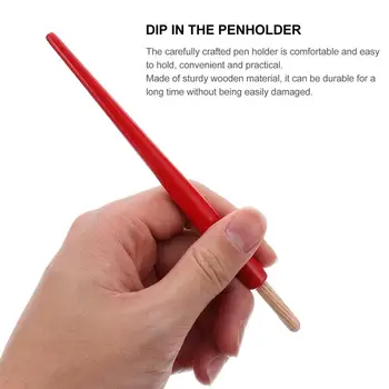 4 kom. Držač za olovku za porinuće Solidne Koristan Prijenosni Praktičan Kreativni držač za kaligrafije Drveni držači za olovke Pribor za pisanje