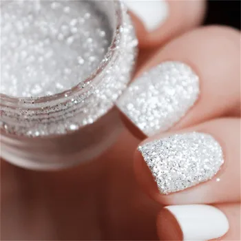1 kutija Francuski nail art srebrne boje Pomiješan Mini je tanak Nail art Glitter Блестка za nokte Gel šljokice-lak Ukrašavanje Noktiju alati 