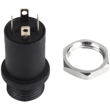 10ШТ 3,5 MM Mini-Stereo Ženski Priključak Za Pričvršćivanje Ploča Priključak Za Slušalice Lem, Crna 4 Vodilice 