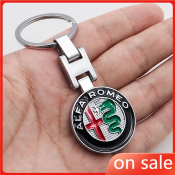 Ianyard za ključeve metalni dvostrani prsten za ključeve Alfa Romeo logom, mjerodavni za Alfa Romeo - Giulia MiTo ALFA 4C 147 156 159 166 