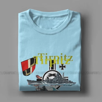 Тирпиц i Bismarck Muška t-shirt World of Warships Priča naval war Fantastične majice s okruglim ovratnikom Majice Pamučne Majice za stranke 