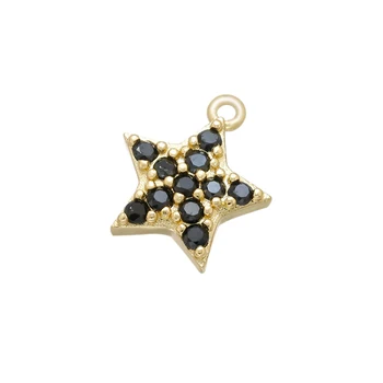 ZHUKOU gold/silver boja CZ kristalna zvezda naušnice ovjes mali privjesak za izradu nakita pribor isporuke na veliko VD837