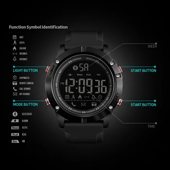 SKMEI Bluetooth Smart satovi Muški Pametni sat Pedometar Kalorija Multifunkcionalni Sportski Sat Podsjetnik Digitalni Ručni sat