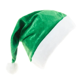 Unisex za odrasle, Dječje kapa Djeda Mraza za Božić kapa za Wowen Man Božićno svečana kapa Zeleni Šešir Baršun Cosplay Rekvizite