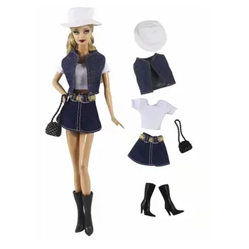 Cosplay 1/6 BJD Odjeća za lutke Barbie, Odijevanje Odjeće Košulja s visokim Воротом Top Hlače Torba 11,5