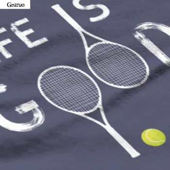 Veleprodaja život-to je ljubav reket za Tenis s loptom sport Unisex Tri-Mješavina Moda Majica Kratkih rukava Ženske Berba Majice 101654