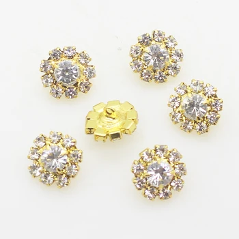 10шт 12 mm Metalni Crystal vještački dijamant Nakit Pribor za Odjeću Zakopčane Košulje Grudnjak Diy Pribor za Ručni Rad Vjenčanja Dekor 