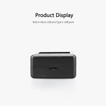 Vamson za Xiaomi za Yi Pribor za sportske Kamere Double Punjač sa USB-priključkom Može puniti 2 kom Li-ion Baterija VP905