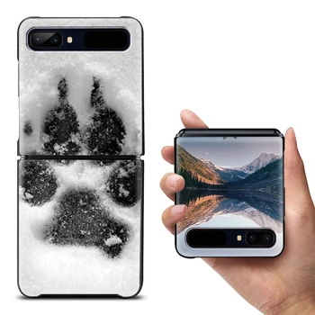 Cool Wolf Životinja šok-dokaz Hard Case za Samsung Galaxy Z Flip 3 5 G Crna Trendi torbica za mobilni telefon Capa Fundas