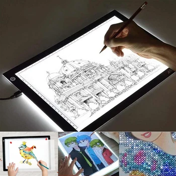 A4/A3/A2 Tablet za crtanje wacom Digitalna Grafički Tablet LED Diamond Slikarstvo Svjetlosna Traka Prijenosni Odbora za pregled rendgenski film