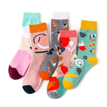 Novi 2020 Jesen Zima Ženske čarape Zabavne More Vruće Proljetne Praznike Serije Calcetines Svakodnevne Pamuk Sretne čarape Harajuku 